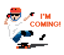 8-BIT LONGBOARD STICKERS sticker #3327032