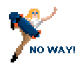 8-BIT LONGBOARD STICKERS sticker #3327035