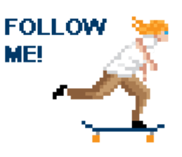 8-BIT LONGBOARD STICKERS sticker #3327039