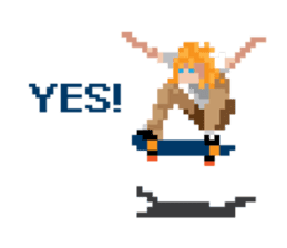 8-BIT LONGBOARD STICKERS sticker #3327041