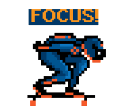 8-BIT LONGBOARD STICKERS sticker #3327042