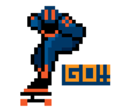 8-BIT LONGBOARD STICKERS sticker #3327044