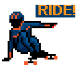 8-BIT LONGBOARD STICKERS sticker #3327047
