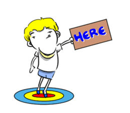 Sixian boy of Summer Letter sticker #3327700