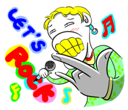 Sixian boy of Summer Letter sticker #3327701