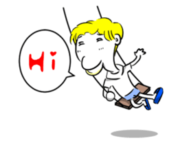 Sixian boy of Summer Letter sticker #3327704