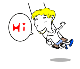 Sixian boy of Summer Letter sticker #3327704