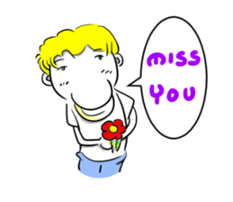 Sixian boy of Summer Letter sticker #3327705