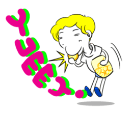 Sixian boy of Summer Letter sticker #3327712