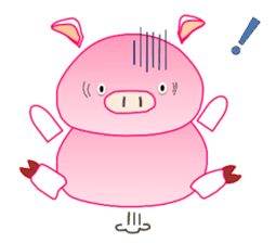 White pig PIGPON(winter series) sticker #3328419