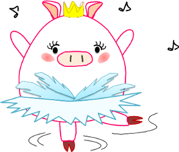 White pig PIGPON(winter series) sticker #3328427