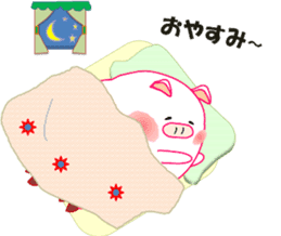 White pig PIGPON(winter series) sticker #3328442