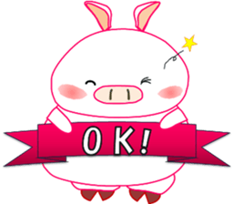 White pig PIGPON(winter series) sticker #3328457