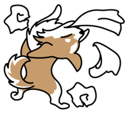 Cute but Lazy dog "imochan" sticker #3328505