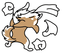 Cute but Lazy dog "imochan" sticker #3328505