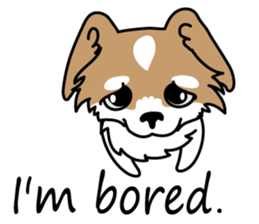 Cute but Lazy dog "imochan" sticker #3328514