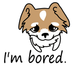 Cute but Lazy dog "imochan" sticker #3328514