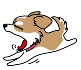 Cute but Lazy dog "imochan" sticker #3328522