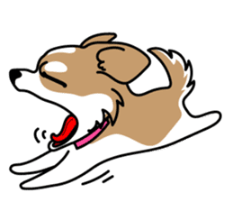 Cute but Lazy dog "imochan" sticker #3328522