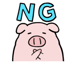 leisurely pig sticker #3328700