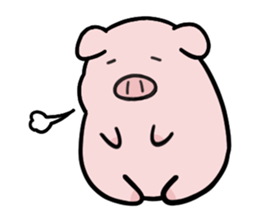 leisurely pig sticker #3328707