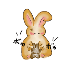 Moon rabbit of the spoiled child. sticker #3330837