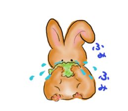Moon rabbit of the spoiled child. sticker #3330838