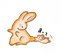 Moon rabbit of the spoiled child. sticker #3330839