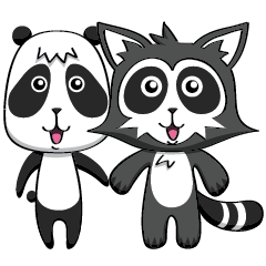 Daccoon Panda & Raccoon