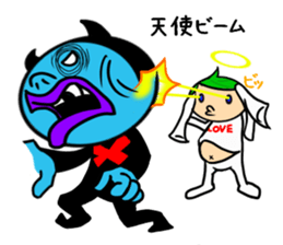 spitful devil vs greedy angel sticker #3331935