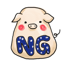 manmaru pig sticker #3332099