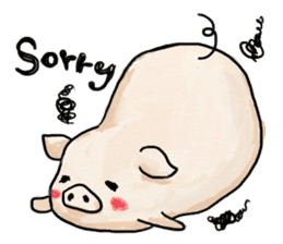 manmaru pig sticker #3332100