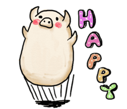 manmaru pig sticker #3332103