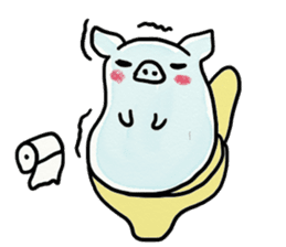 manmaru pig sticker #3332107