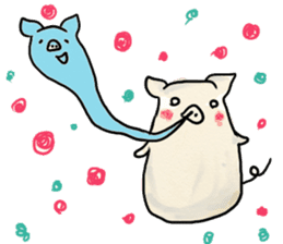 manmaru pig sticker #3332108
