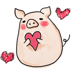 manmaru pig sticker #3332109