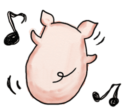 manmaru pig sticker #3332116