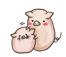 manmaru pig sticker #3332118