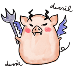 manmaru pig sticker #3332119