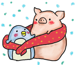 manmaru pig sticker #3332120