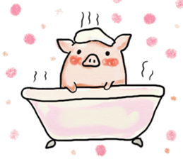 manmaru pig sticker #3332121