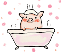 manmaru pig sticker #3332121