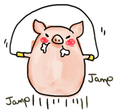 manmaru pig sticker #3332125