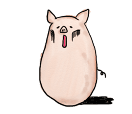 manmaru pig sticker #3332126