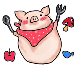 manmaru pig sticker #3332130
