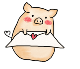 manmaru pig sticker #3332132