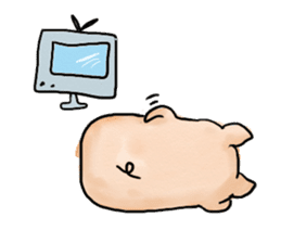 manmaru pig sticker #3332134