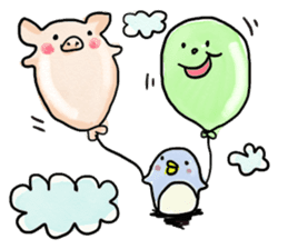 manmaru pig sticker #3332135