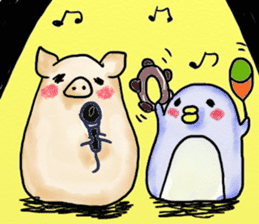 manmaru pig sticker #3332136