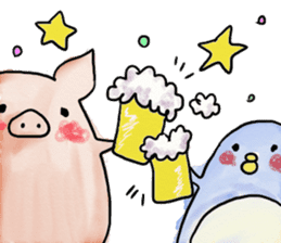 manmaru pig sticker #3332137